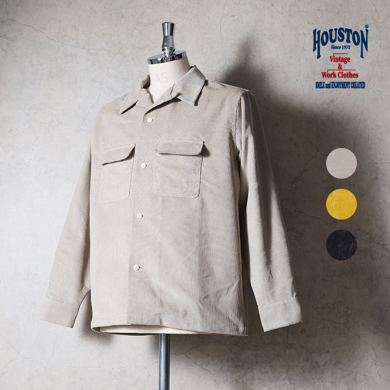 HOUSTON / ヒューストン 41364 CORDUROY FLAP PK SHIRT / コーデュロイ フラップポケットシャツ -全2色-