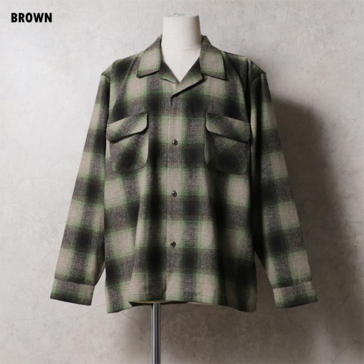 HOUSTON / ヒューストン 41357 MIX WOOL BOARD SHIRT / ミックスウール ボードシャツ -全3色-