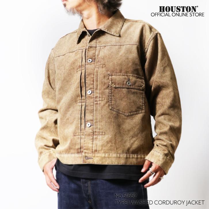 HOUSTON / ヒューストン 51652 TYPE1 WASHED CORDUROY JACKET / タイプ