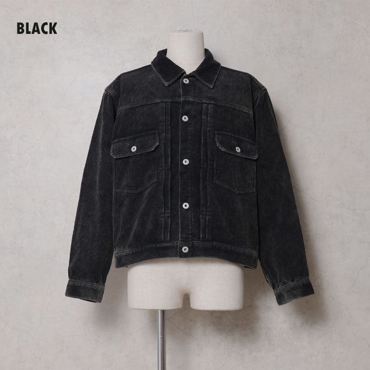 HOUSTON USAF ツアージャケット スーベニア コーデュロイ black HOUSTON / ヒューストン 51658 TYPE2 WASHED CORDUROY JACKET / タイプ