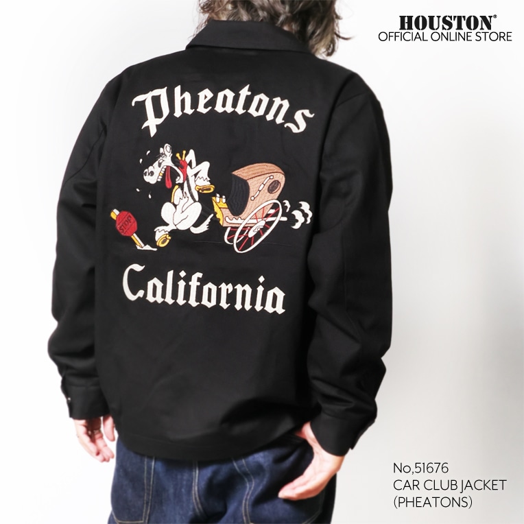 HOUSTON / ヒューストン 51676 CAR CLUB JACKET(PHEATONS) / カークラブジャケット -全3色-