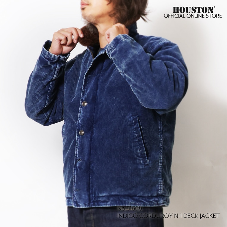 HOUSTON / ヒューストン 51668 INDIGO CORDUROY N-1 DECK JACKET