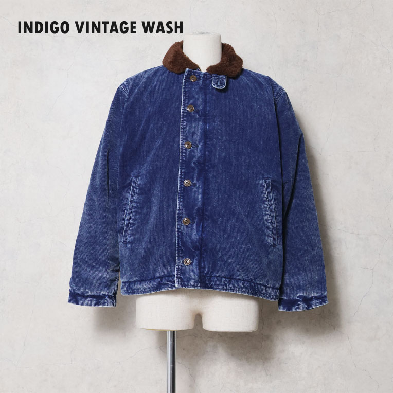 HOUSTON / ヒューストン 51668 INDIGO CORDUROY N-1 DECK JACKET / インディゴコーデュロイN-1デッキジャケット -全2色-