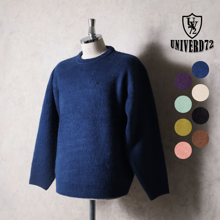 UNIVERD72 / ユニバード72 22449 MOHAIR TOUCH C/N SWEATER / モヘア