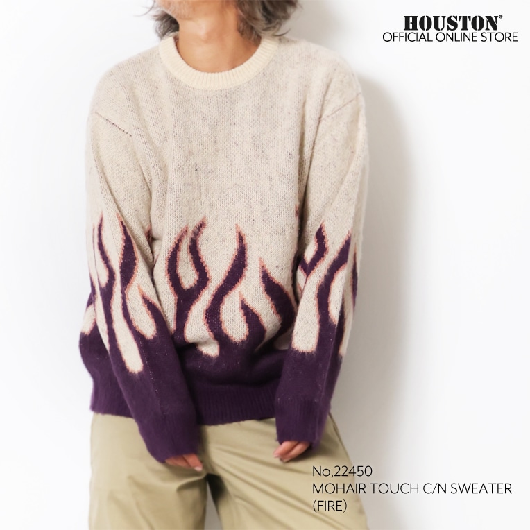 UNIVERD72 / ユニバード72 22451 MOHAIR TOUCH C/N SWEATER(FIRE UNIVERD72 / ユニバード72 22451 MOHAIR TOUCH C/N SWEATER(FIRE