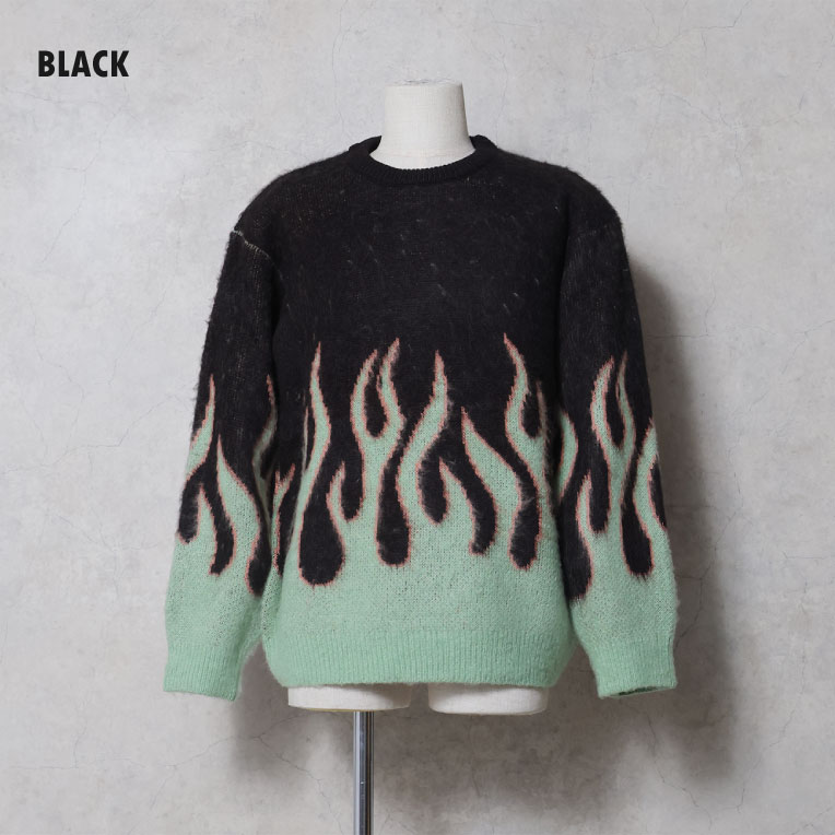 UNIVERD72 / ユニバード72 22451 MOHAIR TOUCH C/N SWEATER(FIRE) / モヘアタッチ起毛クルーネックセーター  -全4色- 