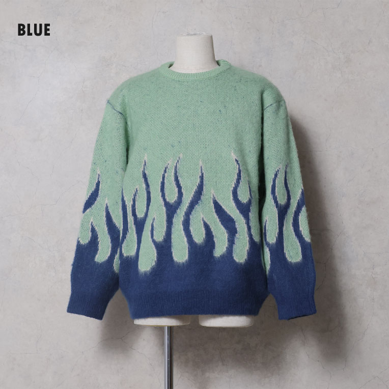 UNIVERD72 / ユニバード72 22451 MOHAIR TOUCH C/N SWEATER(FIRE) / モヘアタッチ起毛クルーネックセーター  -全4色- 