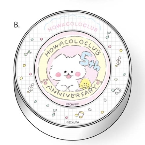 ほわころくらぶ 5周年マグネット付きギフト缶（石鹸入り）B - ほ