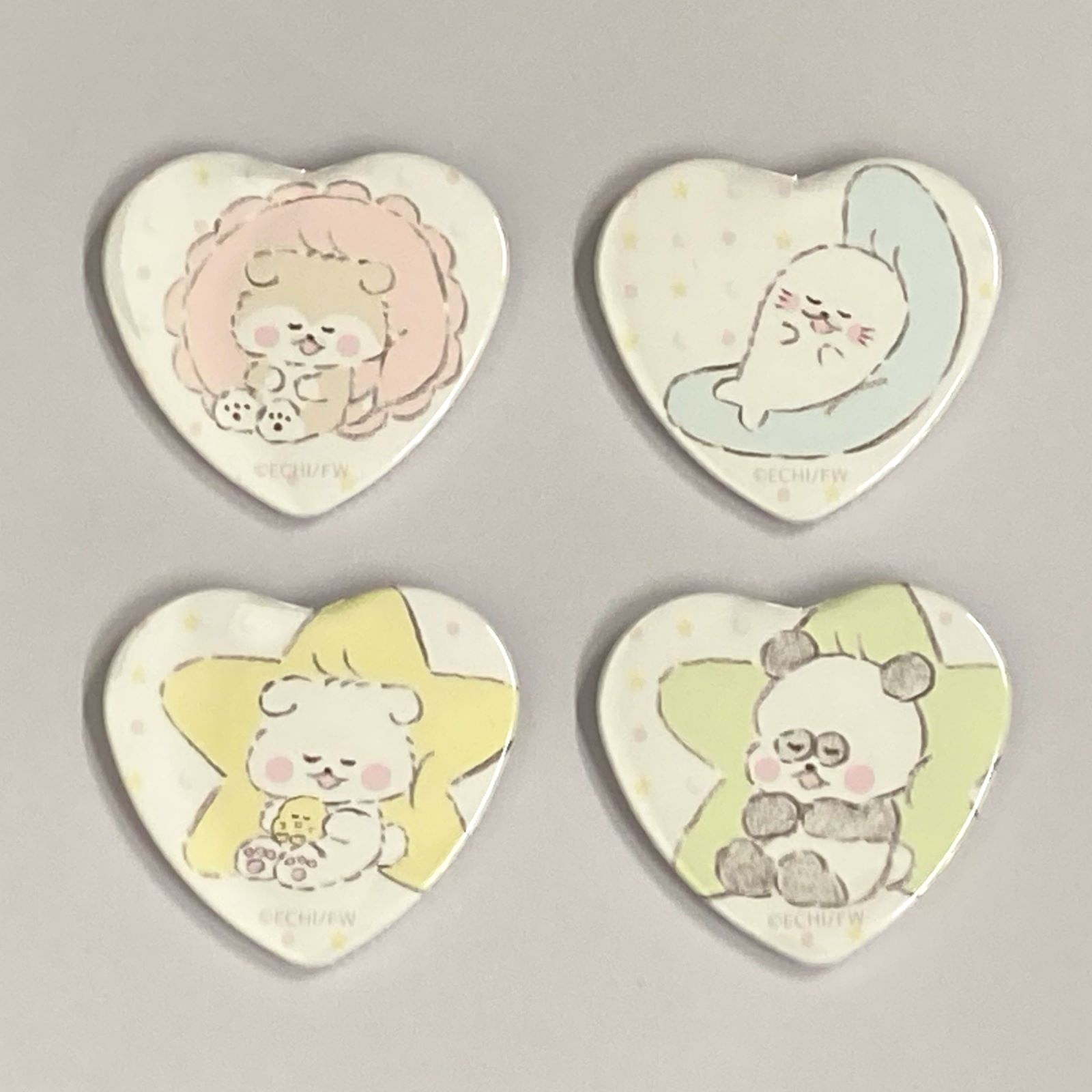 ほわころくらぶ ハート缶バッジ UTOUTOCLUB ぱんころちゃん - ほ