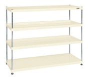 サカエ SAKAEニューＣＳパールラック（均等耐荷重７５ｋｇ／段・４段タイプ）CSPRA-1224I／028457|サカエの棚特集