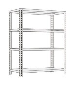サカエ SAKAEショップラック（均等耐荷重：８０ｋｇ／段・４段タイプ）SHR-2114P／026111|サカエの棚特集