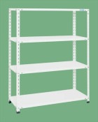 サカエ SAKAEショップラック（均等耐荷重：８０ｋｇ／段・４段タイプ）SHR-2124P／026112|サカエの棚特集