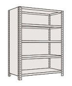 サカエ SAKAE物品棚ＬＥ型（１２０ｋｇ／段・高さ１５００ｍｍ・５段タイプ）LWE9115／203906|サカエの棚特集