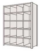 サカエ SAKAE物品棚ＬＪ型（１２０ｋｇ／段・高さ２１００ｍｍ・６段タイプ）LJ2516／204173|サカエの棚特集