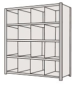 サカエ SAKAE物品棚ＬＪ型（１２０ｋｇ／段・高さ１５００ｍｍ・５段タイプ）LJ9715／204194|サカエの棚特集