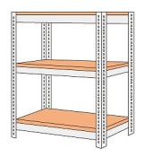 サカエ SAKAEボード棚（ボルト止めタイプ）（２００ｋｇ／段・３段タイプ）NBRW-8143／204732|サカエの棚特集