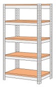 サカエ SAKAEボード棚（ボルト止めタイプ）（２００ｋｇ／段・５段タイプ）NBRW-2325／204782|サカエの棚特集