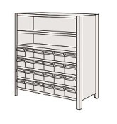 サカエ SAKAE物品棚ＬＥＫ型樹脂ボックスLEK8127-24T／204318|サカエの棚特集