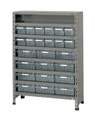 サカエ SAKAE物品棚ＬＥＫ型樹脂ボックスLEK8118-24T／204312|サカエの棚特集