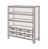 サカエ SAKAE物品棚ＬＥＫ型樹脂ボックスLEK8116-6T／204313|サカエの棚特集