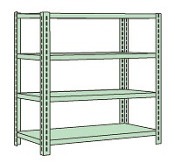 サカエ SAKAEボルトレスラック中軽量型（１５０ｋｇ／段・４段タイプ）NB-6624／180363|サカエの棚特集