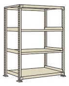 サカエ SAKAE軽中量棚ＮＤ型（１５０ｋｇ／段・単体・Ｈ１２００ｍｍ・４段）NDW-8154／208328|サカエの棚特集