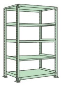 サカエ SAKAE軽中量棚ＮＤ型（１５０ｋｇ／段・単体・Ｈ２１００ｍｍ・５段）ND-2145／172954|サカエの棚特集