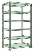 サカエ SAKAEラークラック（１５０ｋｇ／段・単体・高さ２４００ｍｍ・６段）RL-3516／186748|サカエの棚特集