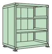 サカエ SAKAEラークラックパネル付（１５０ｋｇ／段・単体・４段タイプ）PRLG-1144／183272|サカエの棚特集
