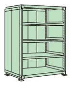 サカエ SAKAEラークラックパネル付（１５０ｋｇ／段・単体・５段タイプ）PRLG-1315／183298|サカエの棚特集