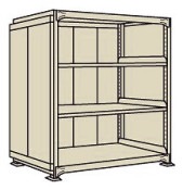 サカエ SAKAEラークラックパネル付（１５０ｋｇ／段・単体・４段タイプ）PRLW-1514／197124|サカエの棚特集