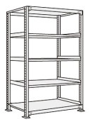 サカエ SAKAE中軽量棚ＮＥＷ型単体（２００ｋｇ／段・Ｈ１８００ｍｍ・５段）NEW-1315／204707|サカエの棚特集