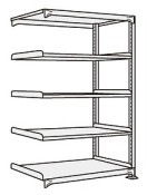 サカエ SAKAE中軽量棚ＮＥＷ型連結（２００ｋｇ／段・Ｈ１８００ｍｍ・５段）NEW-1325R／204710|サカエの棚特集
