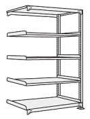サカエ SAKAE中軽量棚ＮＥＷ型連結（２００ｋｇ／段・Ｈ１８００ｍｍ・５段）NEW-1545R／204814|サカエの棚特集