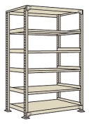 サカエ SAKAE中軽量棚ＮＥＷ型単体（２００ｋｇ／段・Ｈ２４００ｍｍ・６段）NEW-3556／208820|サカエの棚特集