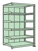 サカエ SAKAE中軽量棚ＰＭＬ型パネル付（２５０ｋｇ／段・連結・６段タイプ）PMLG-2326R／183533|サカエの棚特集