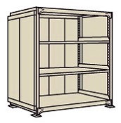 サカエ SAKAE中軽量棚ＰＭＬＷ型パネル付（２５０ｋｇ／段・単体・４段）PMLW-1124／197300|サカエの棚特集