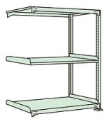 サカエ SAKAE中量棚ＮＬ型（３００ｋｇ／段・連結・高さ１２００ｍｍ・３段）NL-8543R／172130|サカエの棚特集