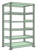 サカエ SAKAE中量棚ＮＬ型（３００ｋｇ／段・単体・高さ２４００ｍｍ・６段）NL-3546／172289|サカエの棚特集