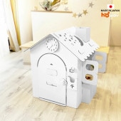 破棄が簡単 キッズハウス ダンボールハウス 白 オンリーハウス  sale ノベルティ 早得|ハウス・大型遊具|玩具・おもちゃ