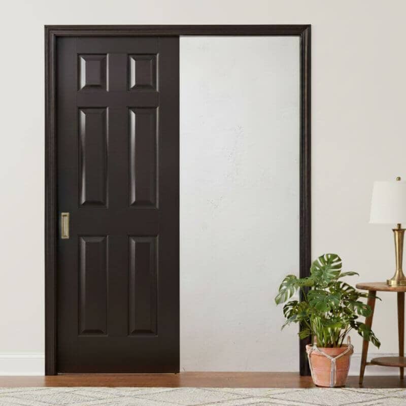 【片引きドア】木製室内ドア 巾813mm  ヘムロック ジェルドウェン 66 枠セット 枠巾・塗装選択可（ノックダウン式）