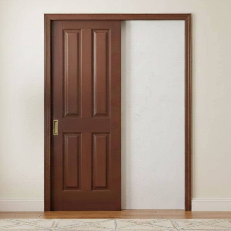 【片引きドア】木製室内ドア 巾762mm  ヘムロック ジェルドウェン 44 枠セット 枠巾・塗装選択可（ノックダウン式）