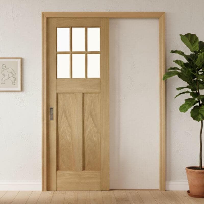 片引きドア】木製室内ドア 巾762mm ホワイトオーク ジェルドウェン