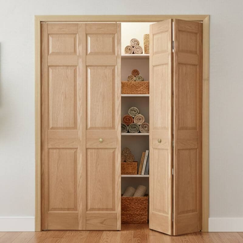 【ジェルドウェン】 レッドオーク木製折戸 巾1813mm ノックダウン加工・塗装オプション付き 1460R-60 レール・金物・木製取手付