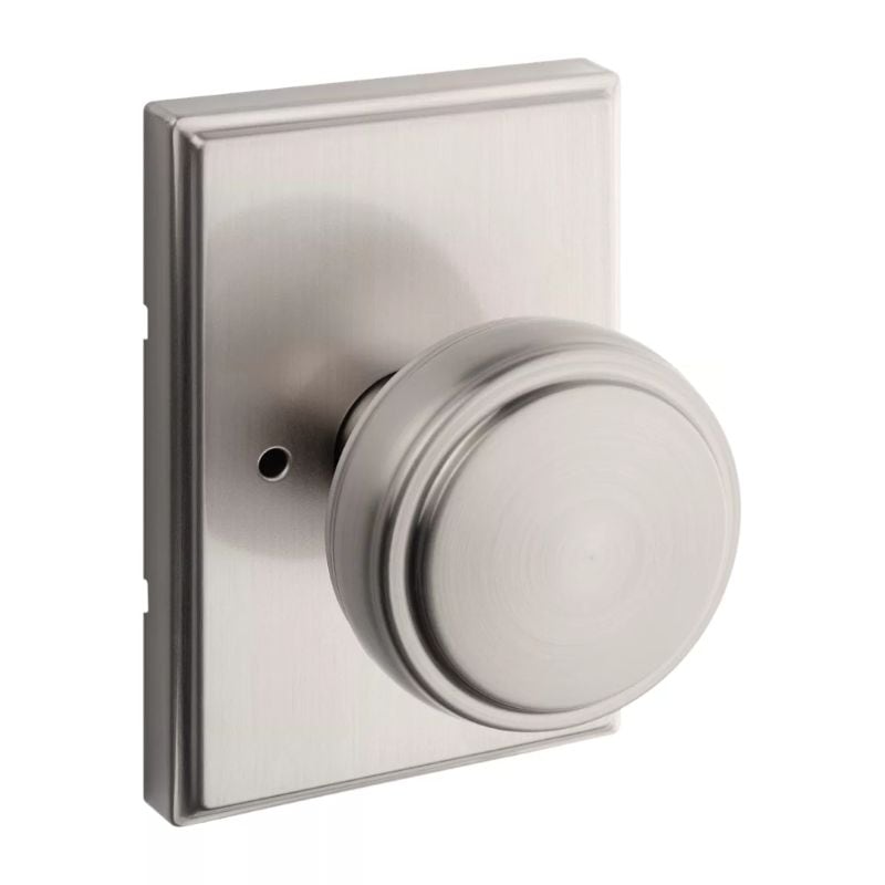 【お取り寄せ品】クイックセット 室内ドアノブセット ソラ・レクタングル プッシュボタン付 730SOK サテンニッケル(US15)