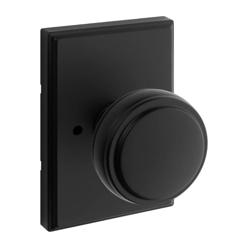 【お取り寄せ品】クイックセット 室内ドアノブセット ソラ・レクタングル プッシュボタン付 730SOK マットブラック(514)