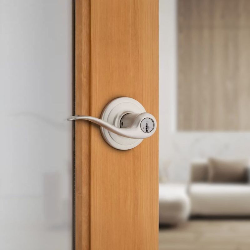 【クイックセット】 室内ドアハンドルセット タスティン 鍵付 740TNL サテンニッケル(US15)