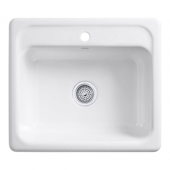 【KOHLER（コーラー）】 キッチン用シンク メイフィールド K-5964-1-0 鋳物ホーロー製シンク サイズ：W635 D559 H222 別売品： 排水金具,専用アクセサリー