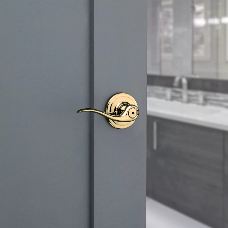 【クイックセット】 室内ドアハンドルセット タスティン サムターン 730TNL ポリッシュブラス(US3)