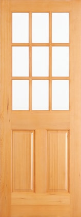 【片開きセット】ヘムロック木製室内ドア 巾712mm  ジェルドウェン 944 シングル・透明ガラス 枠巾・塗装選択可（ノックダウン式）